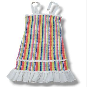 Joy & Ash Dress Size 1X Women's Plus Size Dress Ruffle Smocked Dress Sleeveless